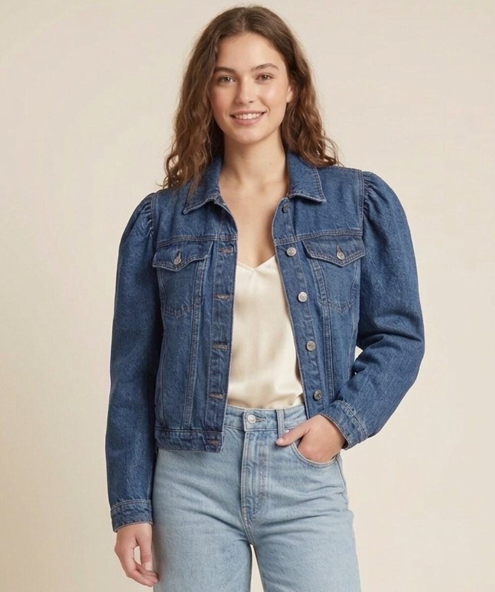 Anthropologie Pilcro Blue Denim Cotton Jacket Large
